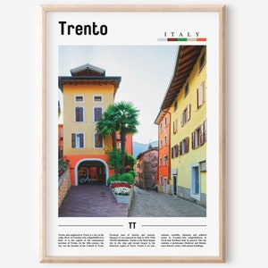 Trento Print, Trento Poster, Trento Wall Art, Italy Poster, Italy Print, Italy Wall Art, Minimal Travel Poster