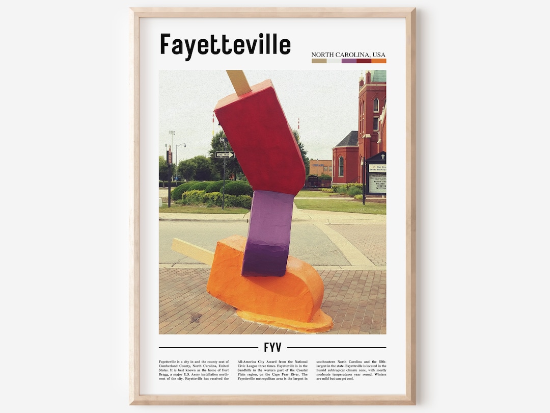 Fayetteville Print, Fayetteville Poster, Fayetteville Wall Art, Minimal