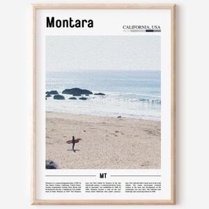 Montara Print, Montara Poster, Montara Wall Art, Minimal Travel Print, Minimal City Poster, Travel Destination  Print, Oil Painting Poster