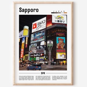 Sapporo Poster, Sapporo Print, Sapporo Wall Art, Asia Print, Asia Poster, Asia Photo, Minimal Travel Poster