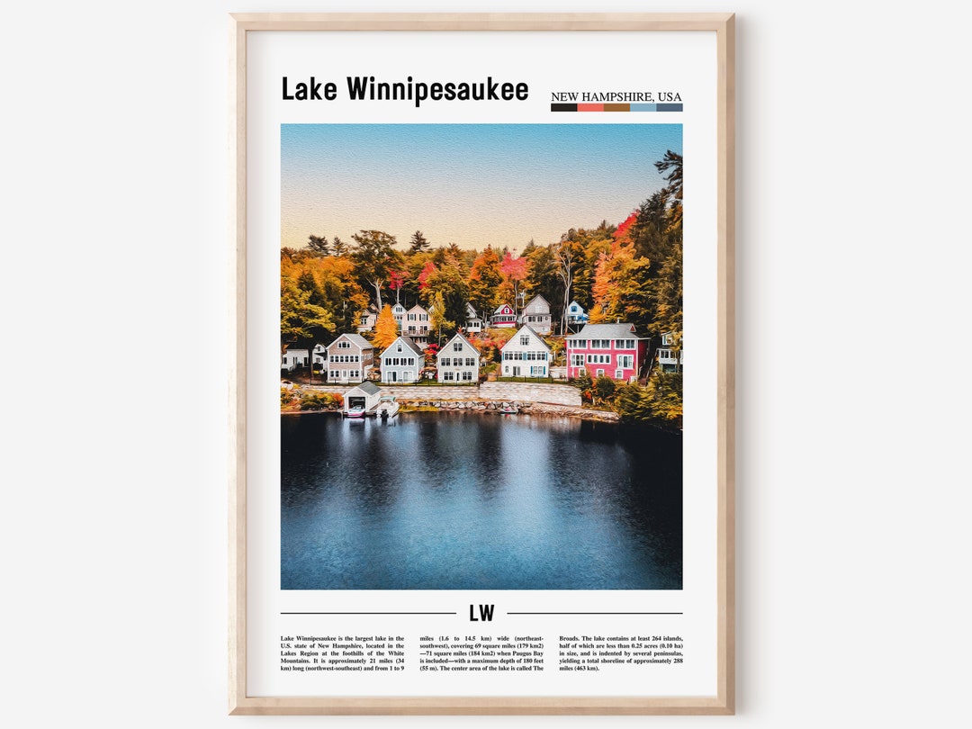 Lake Winnipesaukee Poster, Lake Winnipesaukee Print, Lake Winnipesaukee