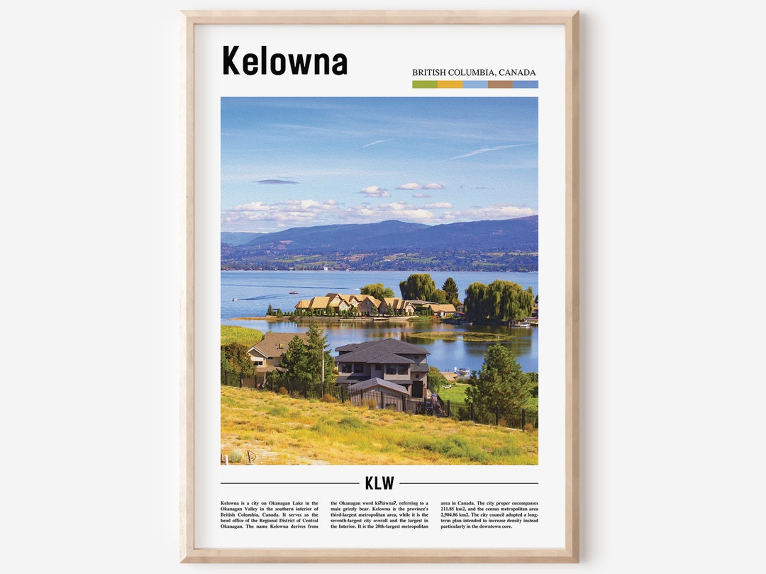 Kelowna Print, Kelowna Poster, Kelowna Wall Art, Oil Painting Poster