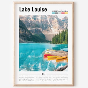 Lake Louise Print, Lake Louise Poster, Lake Louise Wall Art, Oil Painting Poster, City Print, City Artwork, Travel Artwork, Travel Wall Art