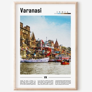 Varanasi Poster, Varanasi Print, Varanasi Wall Art, Asia Print, Asia Poster, Asia Photo, Minimal Travel Poster