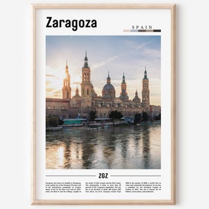 Zaragoza Poster, Zaragoza Print, Zaragoza Wall Art, Spain Photo, Spain Poster, Spain Print, Minimal Travel Poster