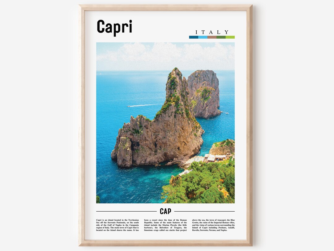 Capri Print, Capri Poster, Capri Wall Art, Italy Poster, Italy Print, Italy Wall Art, Minimal