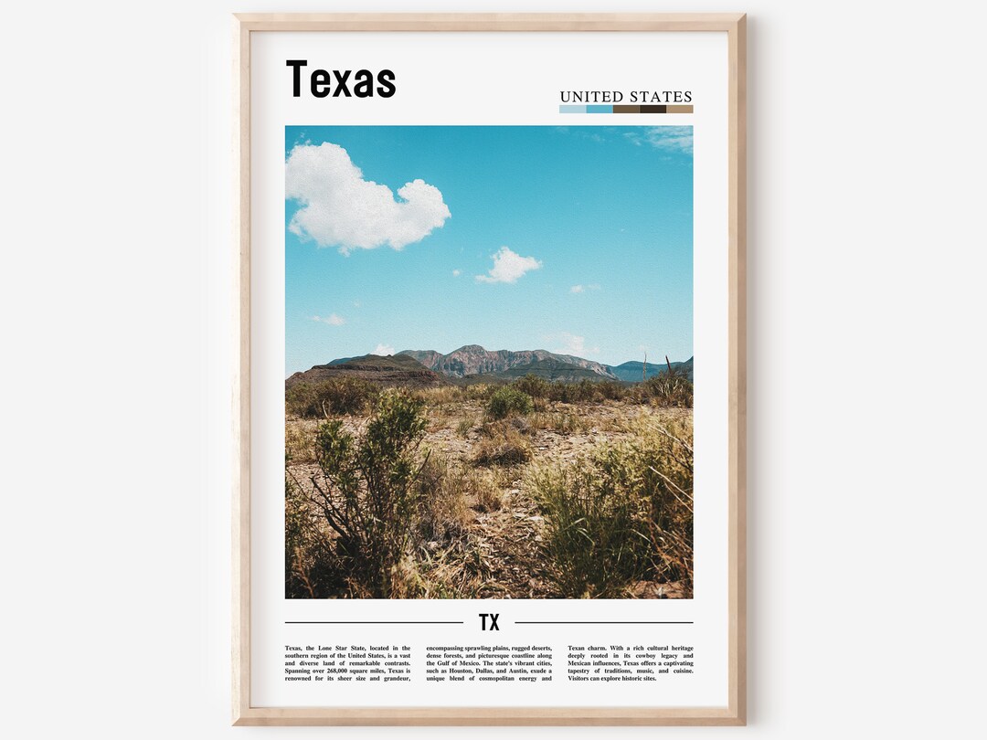 Texas Poster, Texas Print, Texas Wall Art, United States Photo, United ...