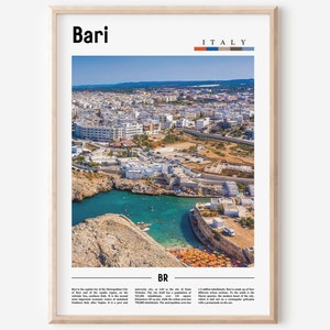 Bari Print, Bari Poster, Bari Wall Art, Italy Poster, Italy Print, Italy Wall Art, Minimal Travel Poster