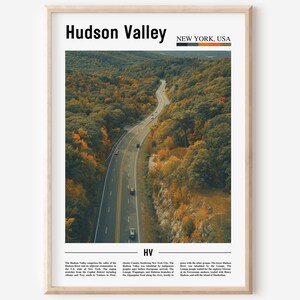 Hudson Valley Poster, Hudson Valley Poster, Hudson Valley Wandkunst, Ölgemälde Poster, Stadtdruck, Stadtkunstwerk, Reisekunstwerk, Reisekunst