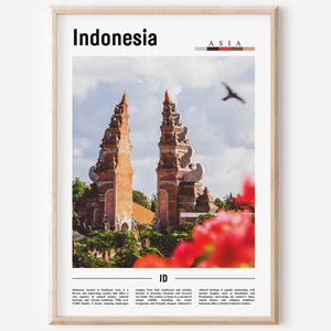 Indonesia Poster, Indonesia Print, Indonesia Wall Art, Asia Print, Asia Poster, Asia Photo, Minimal Travel Poster