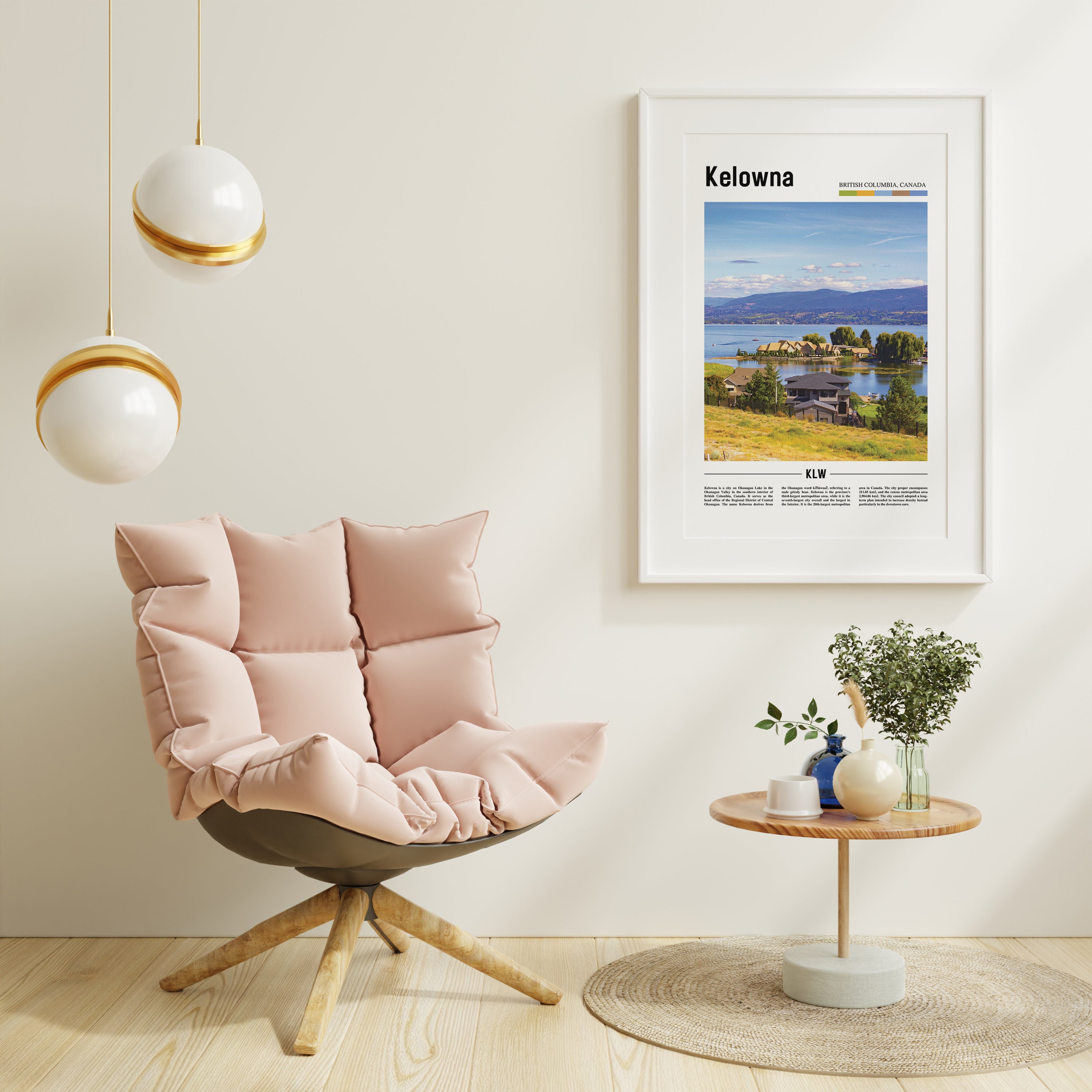 Kelowna Print, Kelowna Poster, Kelowna Wall Art, Oil Painting Poster