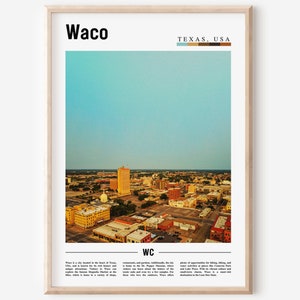 Waco Poster, Waco Print, Waco Wall Art, United States Photo, United States Poster, United States Print, Travel Poster
