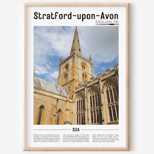 Stratford Upon Avon Print, Stratford Upon Avon Poster, Stratford Upon Avon Wall Art, Oil Painting Poster, Travel Artwork, Travel Wall Art