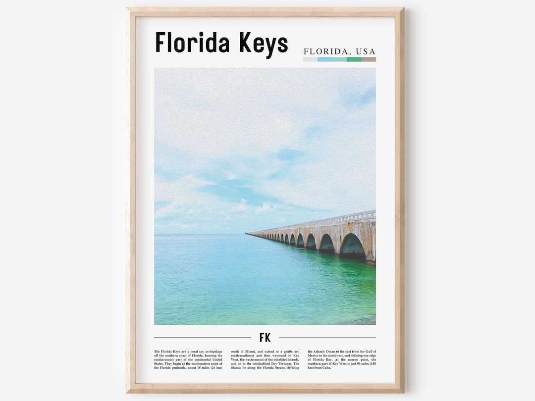 Florida Keys Print, Florida Keys Poster, Florida Keys Wall Art, Oil