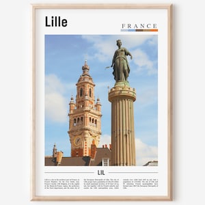Lille Print, Lille Poster, Lille Wall Art, France Photo, France Poster, France Print, France Wall Art, Minimal Travel Poster