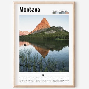 Impresión de Montana, cartel de Montana, arte de la pared de Montana, foto de Estados Unidos, cartel de Estados Unidos, impresión de Estados Unidos, cartel de viaje