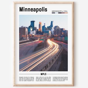 Minneapolis Print, Minneapolis Poster, Minneapolis Wall Art, Oil Painting Poster, City Print, City Artwork, Travel Artwork, Travel Wall Art