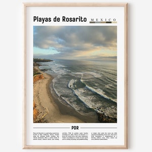 Playas de Rosarito Poster, Playas de Rosarito Print, Playas de Rosarito Wall Art, Minimal Travel Print, Travel Destination