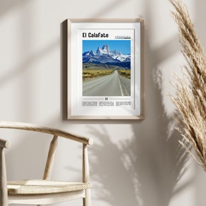 Cartel de El Calafate, Impresión de El Calafate, Arte de pared de El Calafate, Cartel de América del Sur, Impresión de América del Sur, Cartel de viaje imagen 8