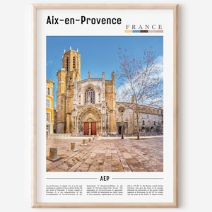 Aix-en-Provence Print, Aix-en-Provence Poster, Aix-en-Provence Wall Art, Oil Painting Poster, City Artwork, Travel Artwork, Travel Wall Art