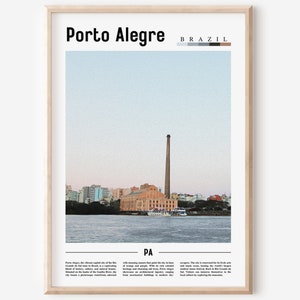 Porto Alegre Poster, Porto Alegre Print, Porto Alegre Wandkunst, Südamerika Poster, Südamerika Print, Reise Poster