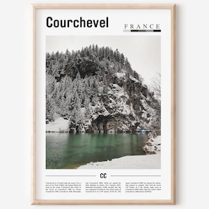 Courchevel  Print, Courchevel  Poster, Courchevel  Wall Art, Minimal Travel Print,Minimal City Poster,Travel Destination,Oil Painting Poster