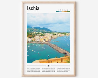 Ischia Print, Ischia Poster, Ischia Wall Art, Italy Poster, Italy Print, Italy Wall Art, Minimal Travel Poster