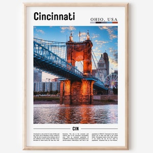 Cincinnati Print, Cincinnati Poster, Cincinnati Wall Art, United States Photo, United States Poster, United States Print, Travel Poster