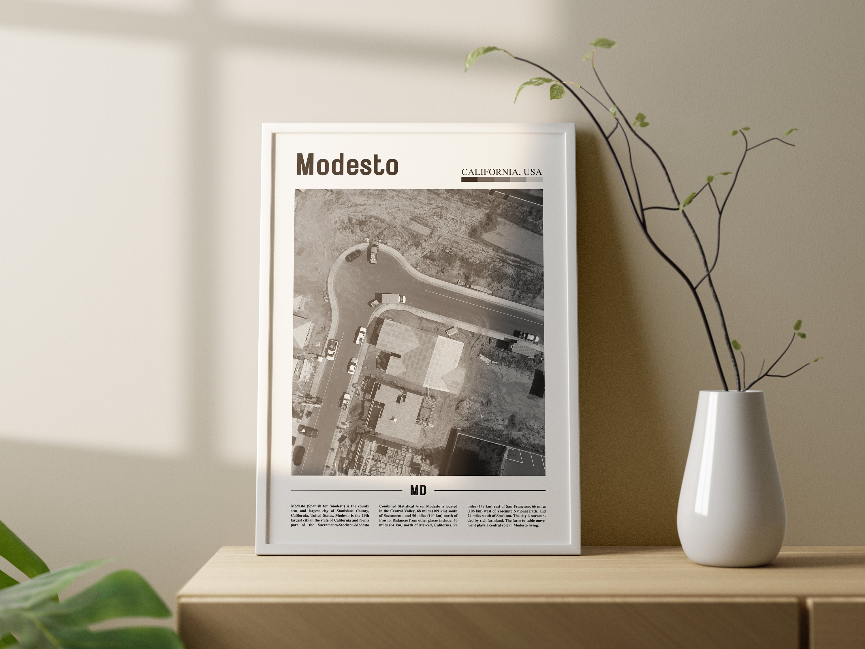 Modesto Poster Schwarz Weiß, Modesto Druck Schwarz Weiß, Modesto Wand