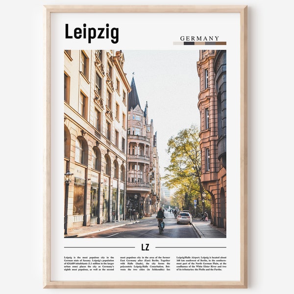 Leipzig  Print, Leipzig  Poster, Leipzig  Wall Art, Minimal Travel Print, Minimal City Poster, Travel Destination Print, Oil Painting Poster