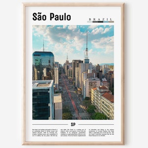 São Paulo Poster, São Paulo Print, São Paulo Wandkunst, Südamerika Poster, Südamerika Print, Reise Poster