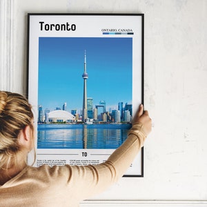 Toronto Print, Toronto Poster, Toronto Wall Art, Oil Painting Poster, Colorful City Print, City Artwork, Travel Artwork, Travel Wall Art image 4