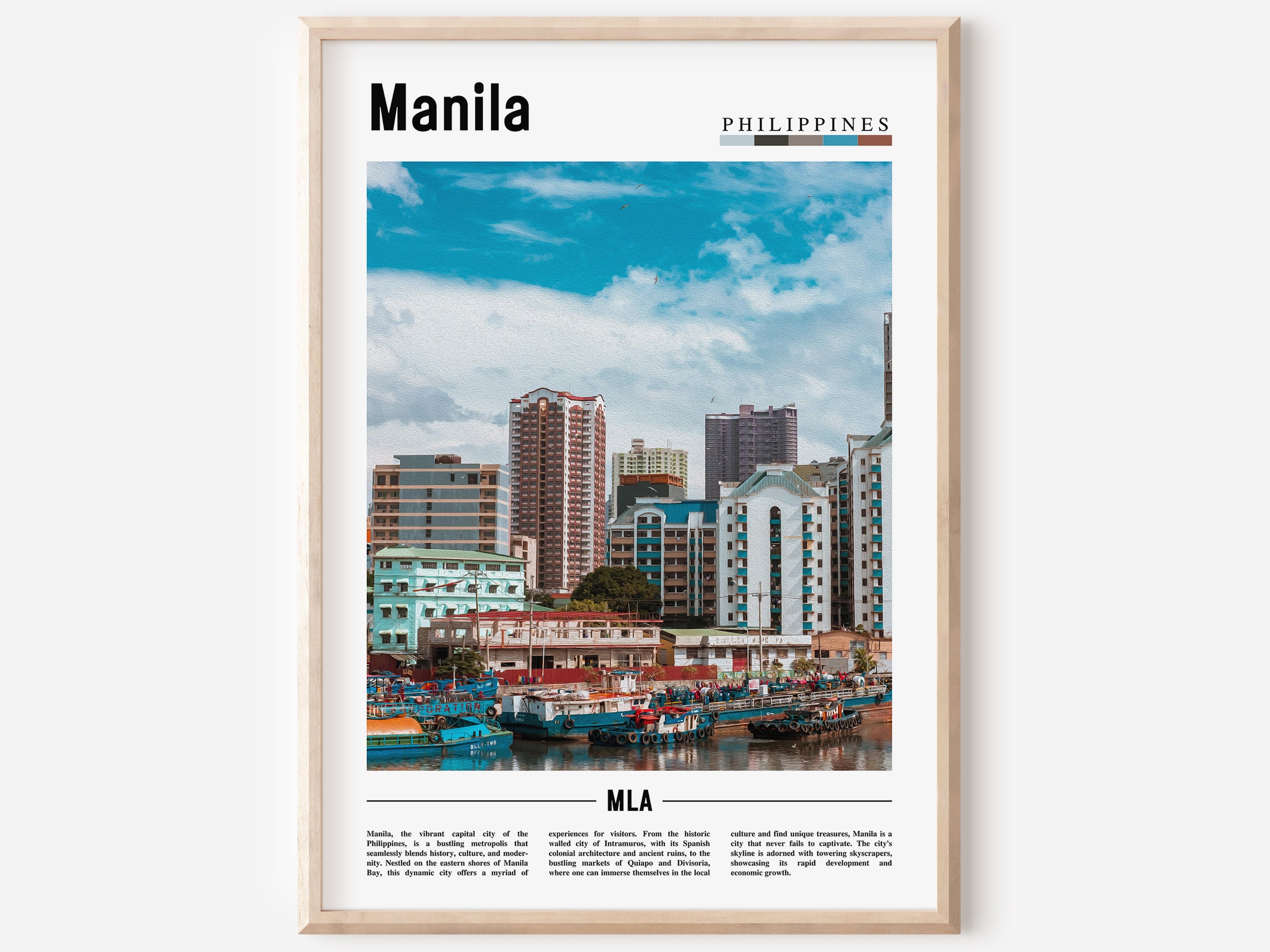 Manila Poster Manila Print Manila Wall Art Asia Print Asia Etsy