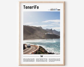 Tenerife Poster, Tenerife Print, Tenerife Wall Art, Spain Photo, Spain Poster, Spain Print, Minimal Travel Poster