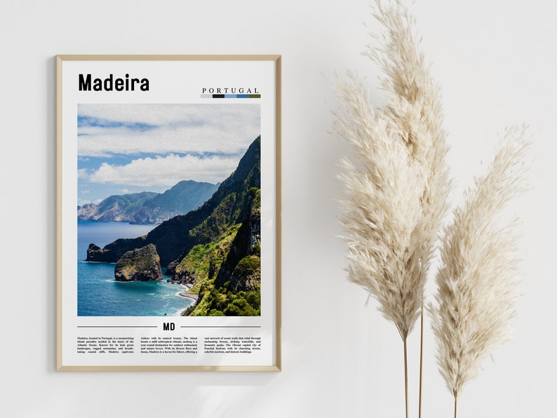 Madeira-affisch, Madeira-tryck, Madeiras väggkonst, Europafoto, Europa-affisch, Europa-tryck, Reseaffisch bild 5
