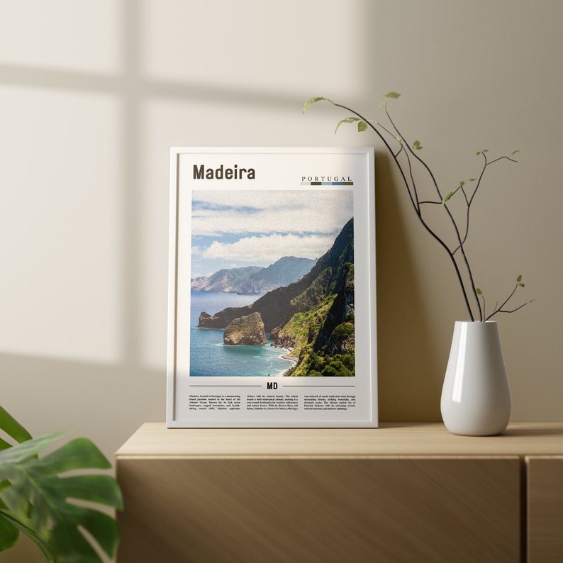 Madeira-affisch, Madeira-tryck, Madeiras väggkonst, Europafoto, Europa-affisch, Europa-tryck, Reseaffisch bild 9