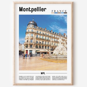 Montpellier Print, Montpellier Poster, Montpellier Wall Art, Oil Painting Poster, City Print, City Artwork, Travel Artwork, Travel Wall Art