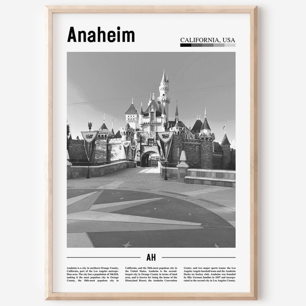 Anaheim Art Poster Etsy