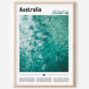 Australia Poster, Australia Print, Australia Wall Art, Minimal Travel Print, Minimal City Poster, Travel Destination, Oil Painting Poster