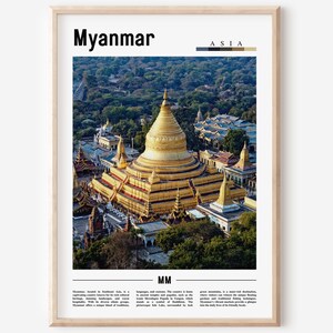 Myanmar Poster, Myanmar Print, Myanmar Wall Art, Asia Print, Asia Poster, Asia Photo, Minimal Travel Poster