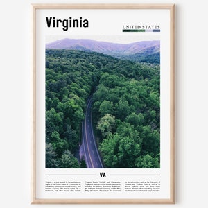 Virginia Poster, Virginia Print, Virginia Wall Art, Foto degli Stati Uniti, Poster degli Stati Uniti, Stampa degli Stati Uniti, Poster di viaggio