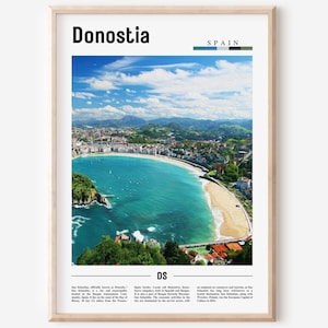 Donostia Poster, Donostia Print, Donostia Wall Art, Spain Photo, Spain Poster, Spain Print, Minimal Travel Poster