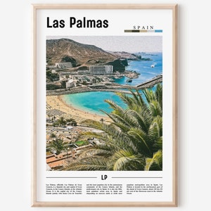 Las Palmas Poster, Las Palmas Print, Las Palmas Wall Art, Spain Photo, Spain Poster, Spain Print, Minimal Travel Poster