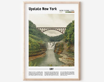Upstate New York Print, Upstate New York Poster, Upstate New York Wandkunst, Ölgemälde Poster, Stadt Kunstwerk, Reise Kunstwerk, Reise Wandkunst