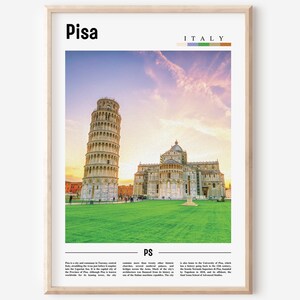 Pisa Print, Pisa Poster, Pisa Wall Art, Italy Poster, Italy Print, Italy Wall Art, Minimal Travel Poster