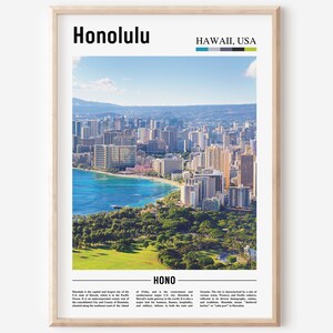 Honolulu Print, Honolulu Poster, Honolulu Wall Art, United States Photo, United States Poster, United States Print, Travel Poster