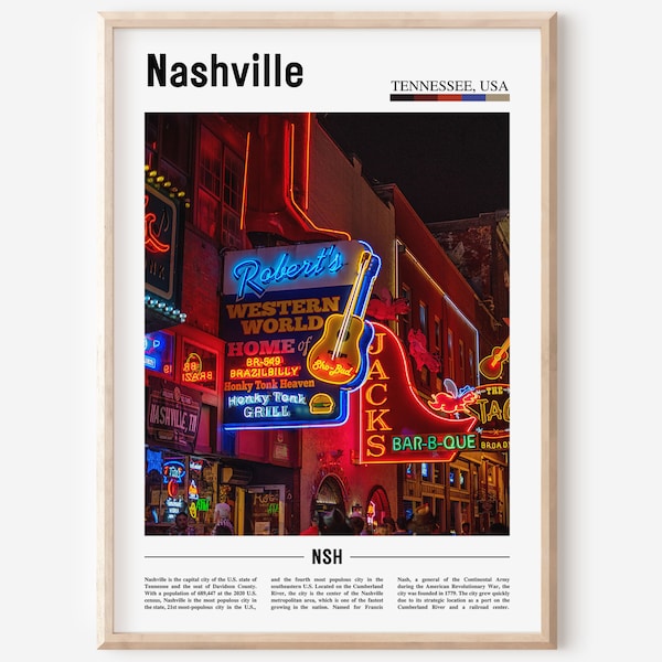 Nashville Print, Nashville Poster, Nashville Wall Art, United States Photo, United States Poster, United States Print, Travel Poster