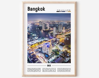 Bangkok Poster, Bangkok Print, Bangkok Wandkunst, Asia Print, Asia Poster, Asia Photo, Minimal Travel Poster