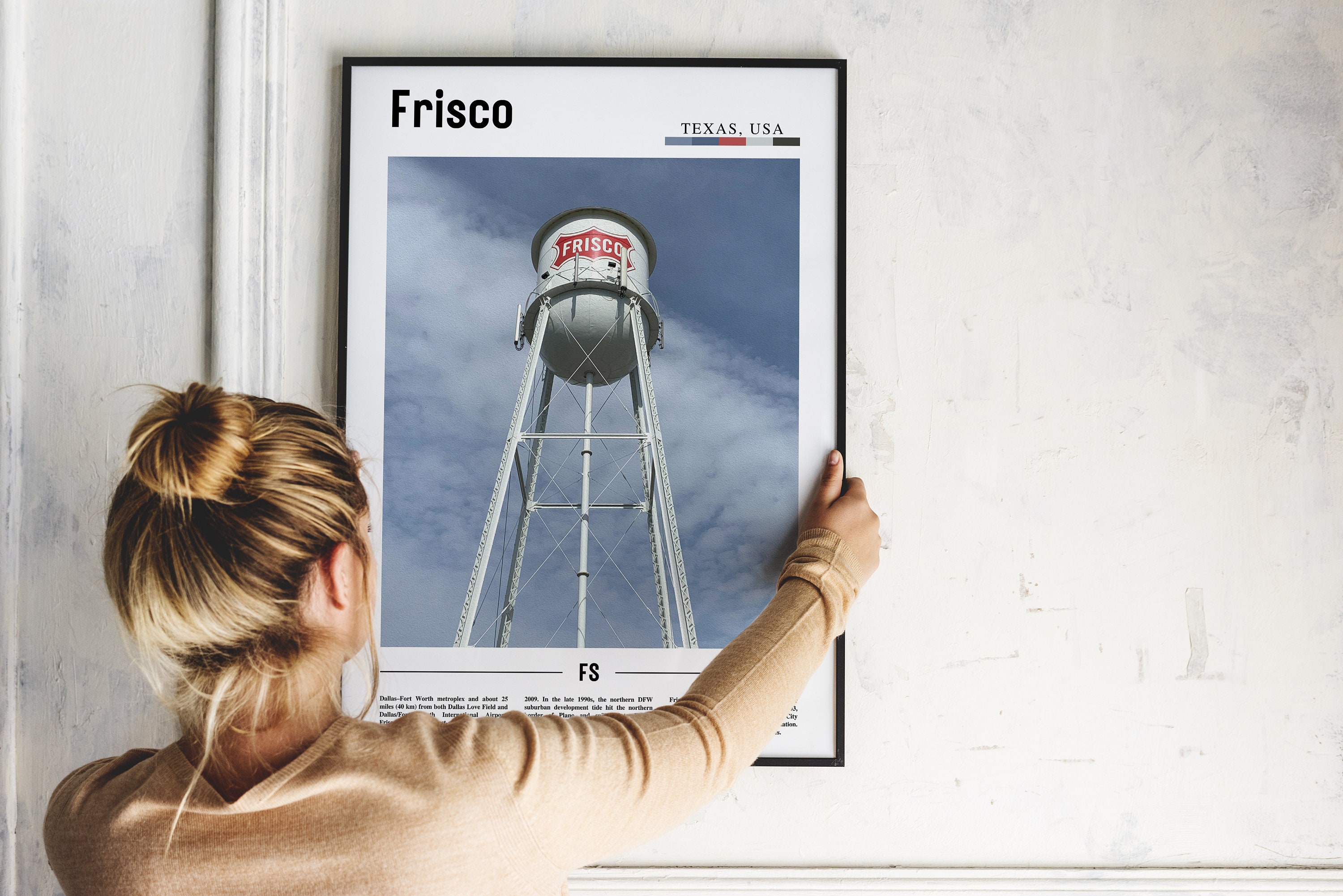 Frisco Print, Frisco Poster, Frisco Wall Art, Minimal Travel Print