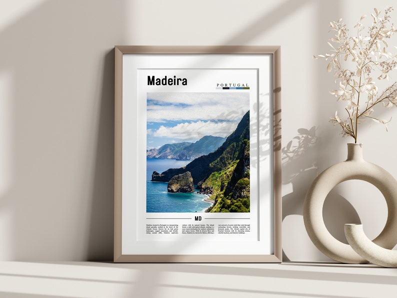 Madeira-affisch, Madeira-tryck, Madeiras väggkonst, Europafoto, Europa-affisch, Europa-tryck, Reseaffisch bild 6
